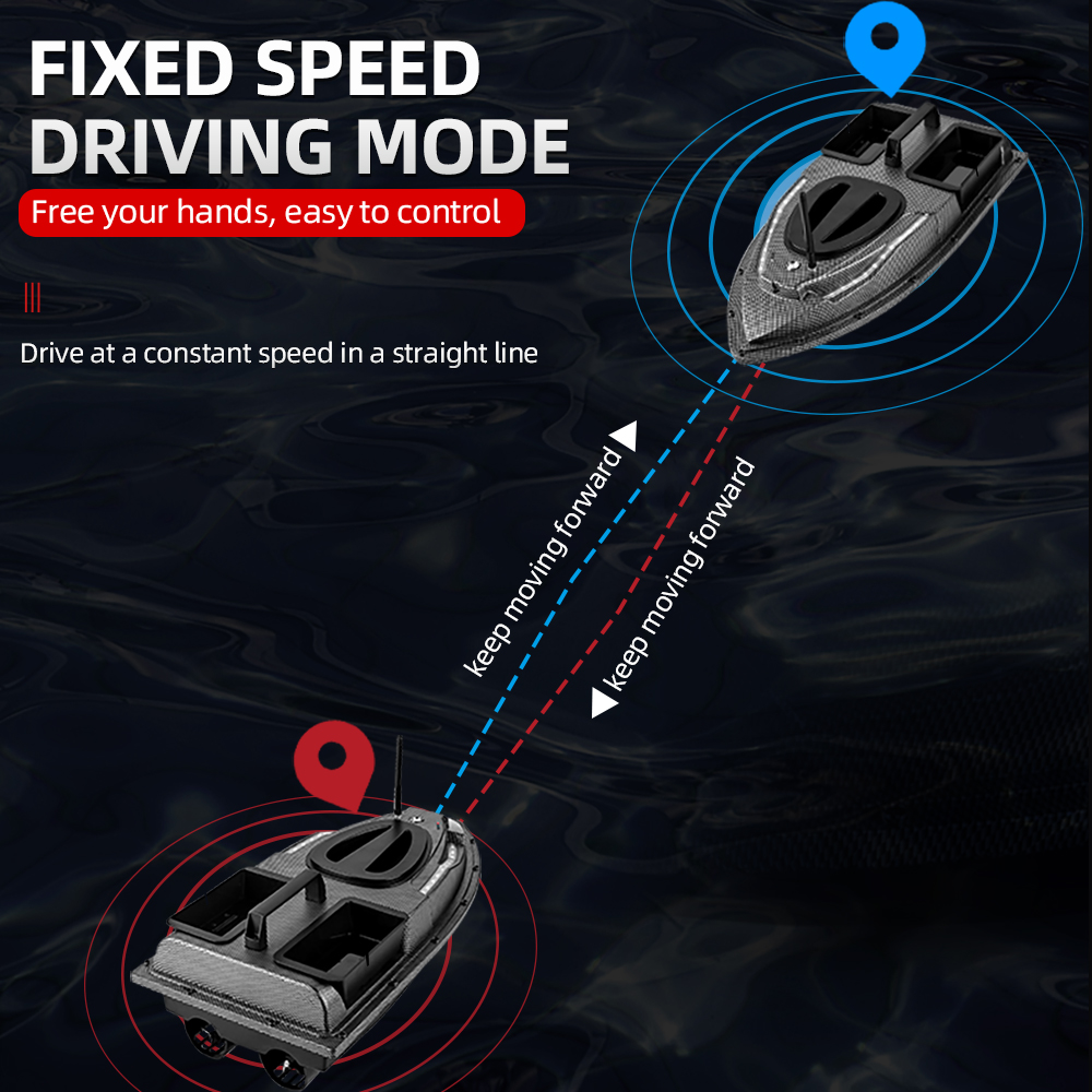 500M Auto Driving Return V900 GPS 40 Points Sonar 1.5KG V700 RC Bait Boat With Steering Light For Fishing Wireless Fish Finder