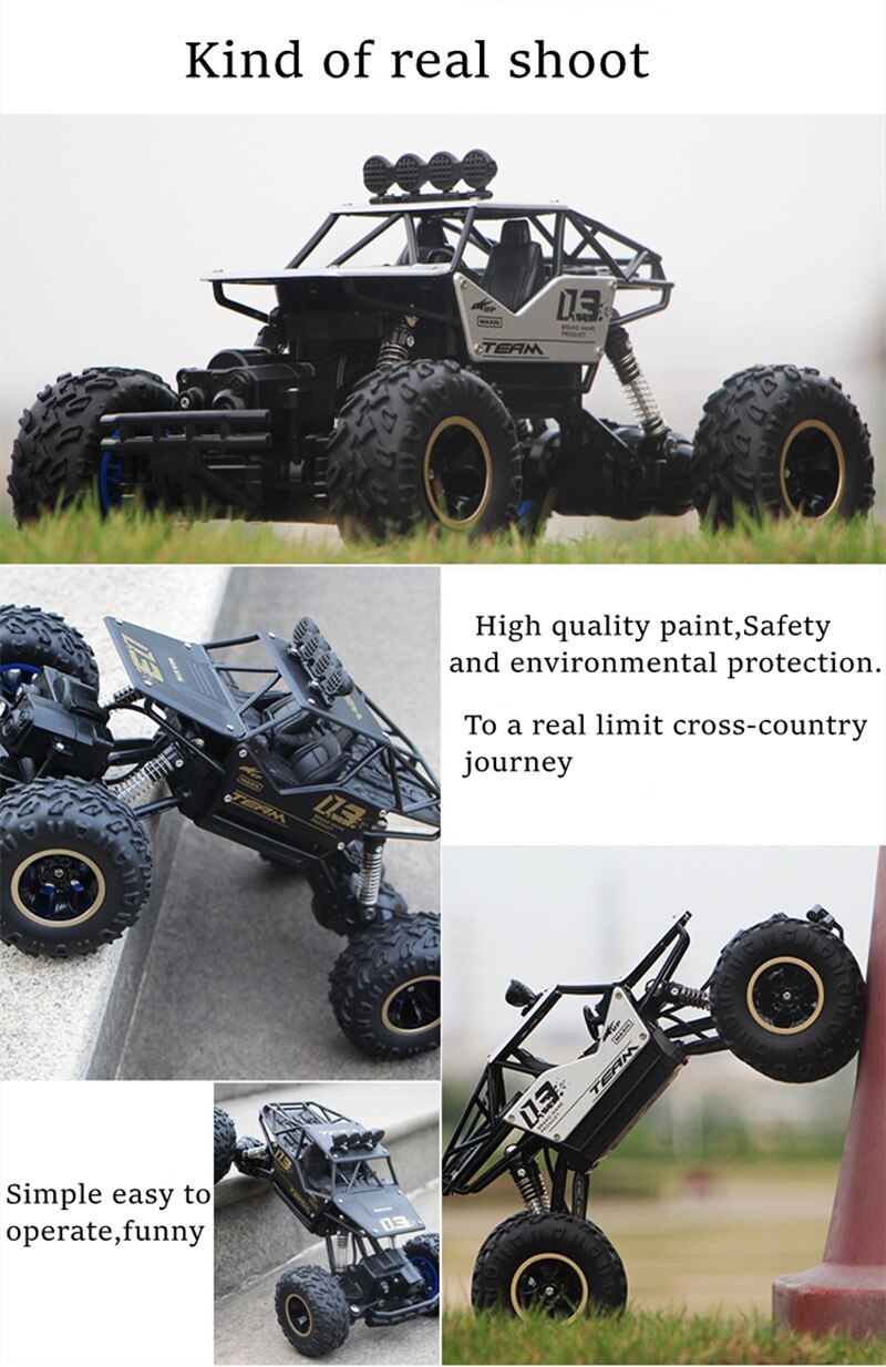 1:12 / 1:16 4WD RC Car With Led Lights 2.4G Radio Remote Control Cars Buggy Off-Road Control Trucks Boys Toys for Children