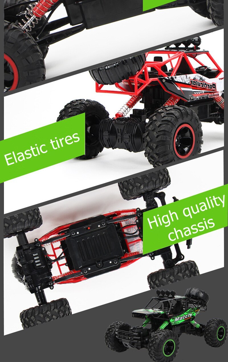 1:12 / 1:16 4WD RC Car With Led Lights 2.4G Radio Remote Control Cars Buggy Off-Road Control Trucks Boys Toys for Children