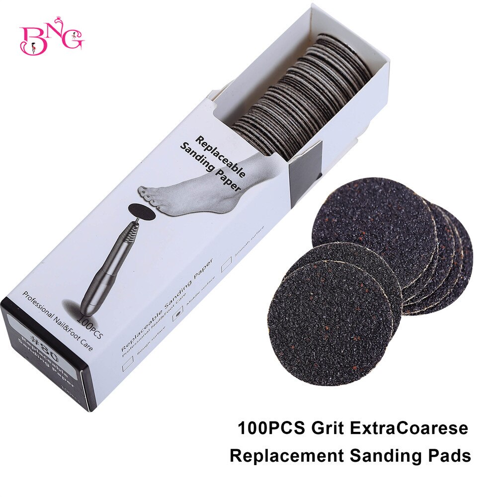 Foot Dead Skin Sandpaper Smart Wheel Pedicure File Flexible Grinding Disc Tool Replaceable Nozzles Sawing Cuticle Callus 25MM