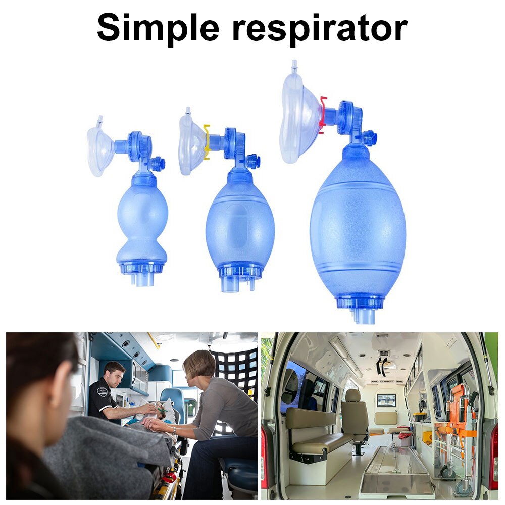 PVC Manual Resuscitator Adult/Pediatric First Aid Resuscitator Bag Emergency Self-help Rescue Tool Ambu Bags Rescue Tool