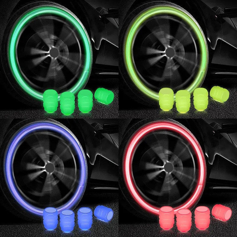 8pcs Luminous Valve Caps Fluorescent Night Glowing Car Motorcycle Bicycle Bike Wheel Tyre Hub Luminous Valve Stem Caps Decors 8pcs Luminous Valve Caps Fluorescent Night Glowing Car Motorcycle Bicycle Bike Wheel Tyre Hub Luminous Valve Stem Caps Decors