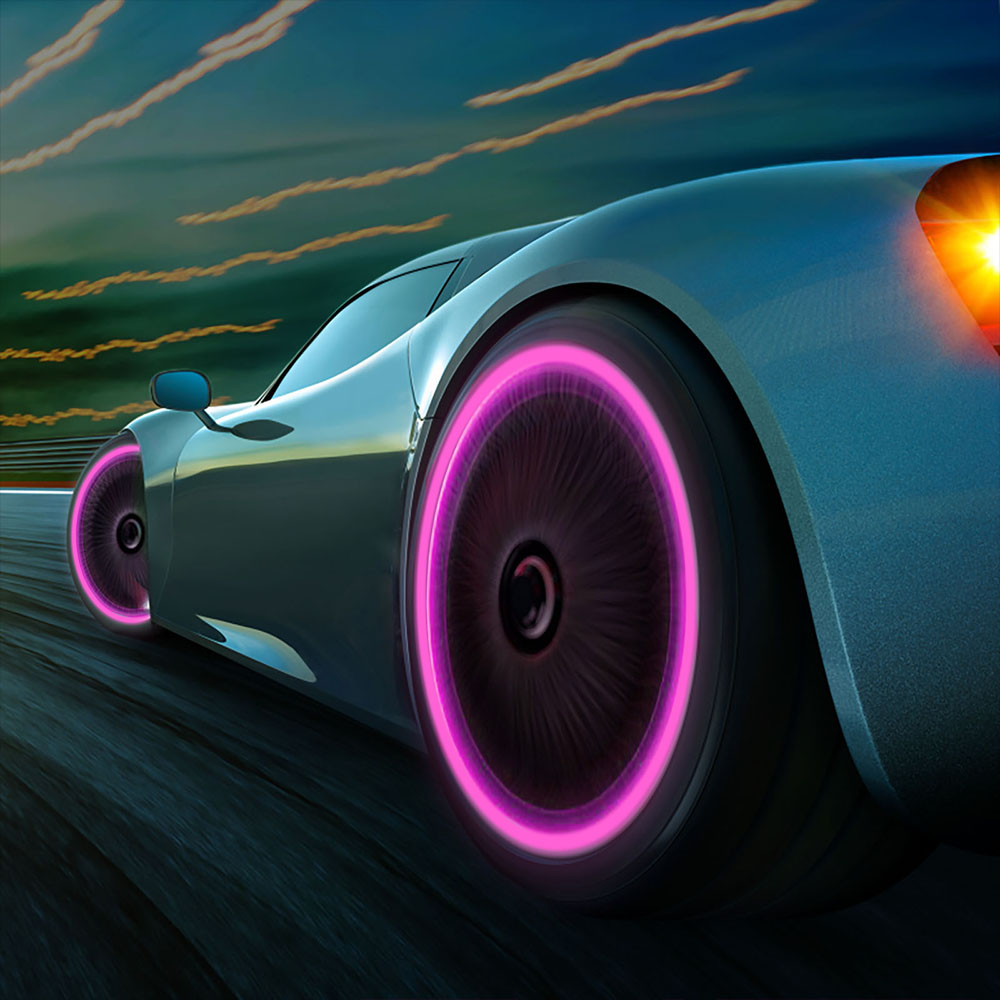 8pcs Luminous Valve Caps Fluorescent Night Glowing Car Motorcycle Bicycle Bike Wheel Tyre Hub Luminous Valve Stem Caps Decors