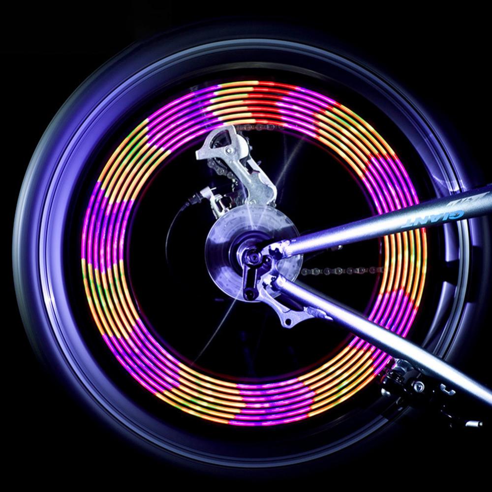 Bike LED Neon Bicycle Wheel Spoke Light Waterproof Color Bike Safety Warning Light Cycling Light Bicycle Accessories