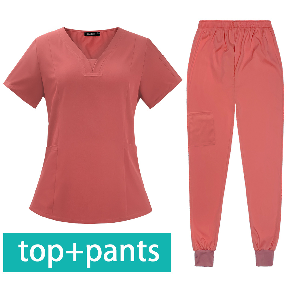 Hospital Scrubs Sets Nurse Accessories Medical Clothing for Women Work Uniforms Dental Clinic Beauty Salon Spa Workwear Overalls