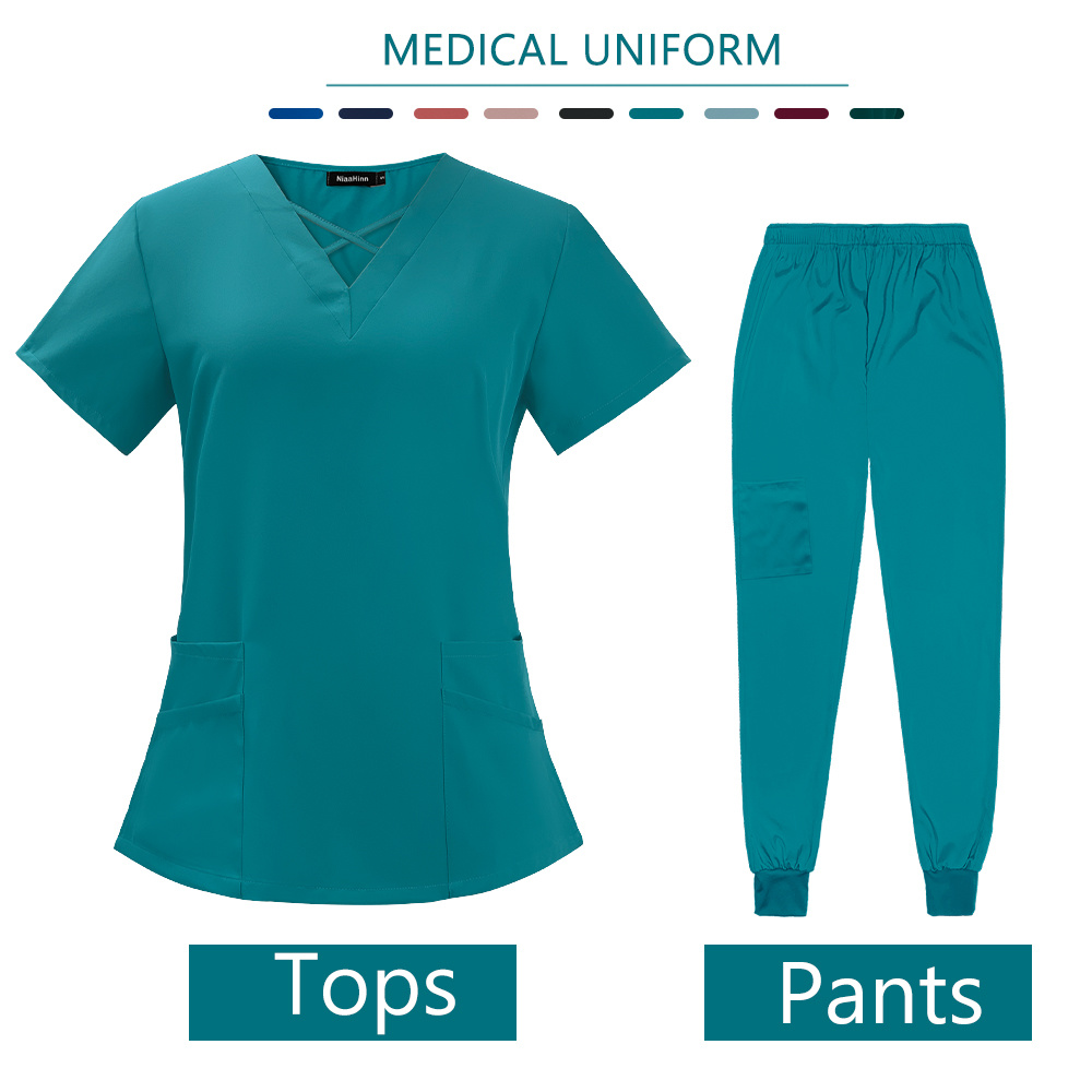 Hospital Scrubs Sets Nurse Accessories Medical Clothing for Women Work Uniforms Dental Clinic Beauty Salon Spa Workwear Overalls