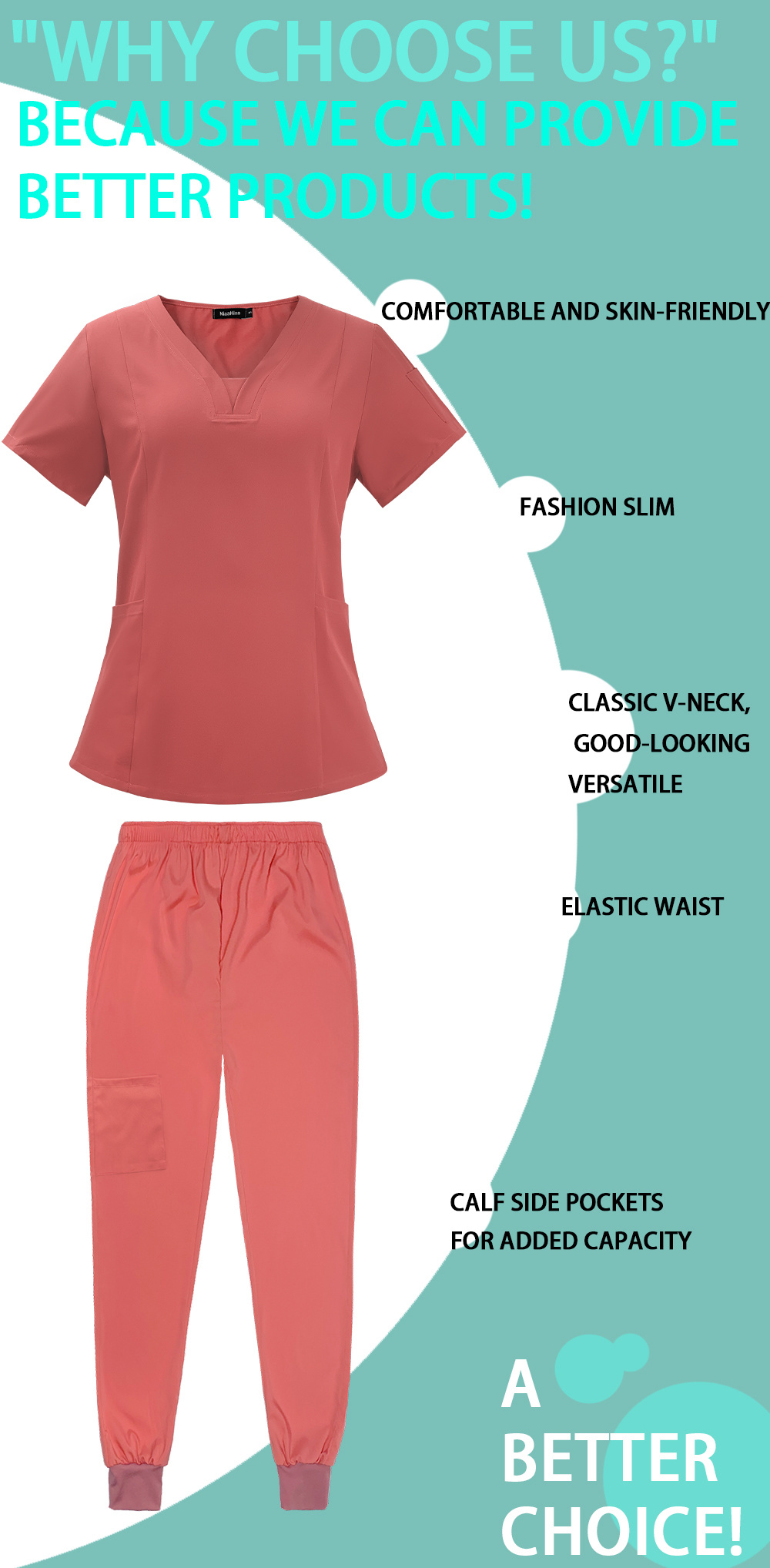 Hospital Scrubs Sets Nurse Accessories Medical Clothing for Women Work Uniforms Dental Clinic Beauty Salon Spa Workwear Overalls