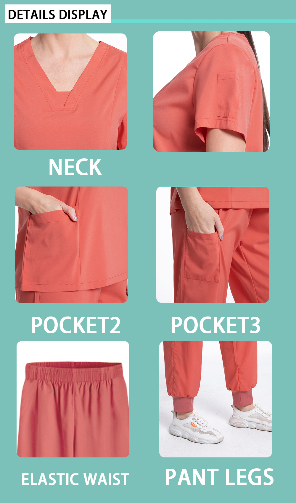 Hospital Scrubs Sets Nurse Accessories Medical Clothing for Women Work Uniforms Dental Clinic Beauty Salon Spa Workwear Overalls