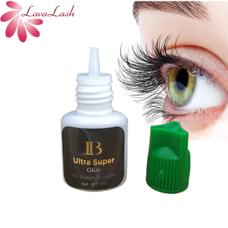 10 Bottles IB Ultra Super Glue Individual Fast Drying Eyelash Extensions Glue Green Cap 5ml Korea Adhesive Black Beauty Tools