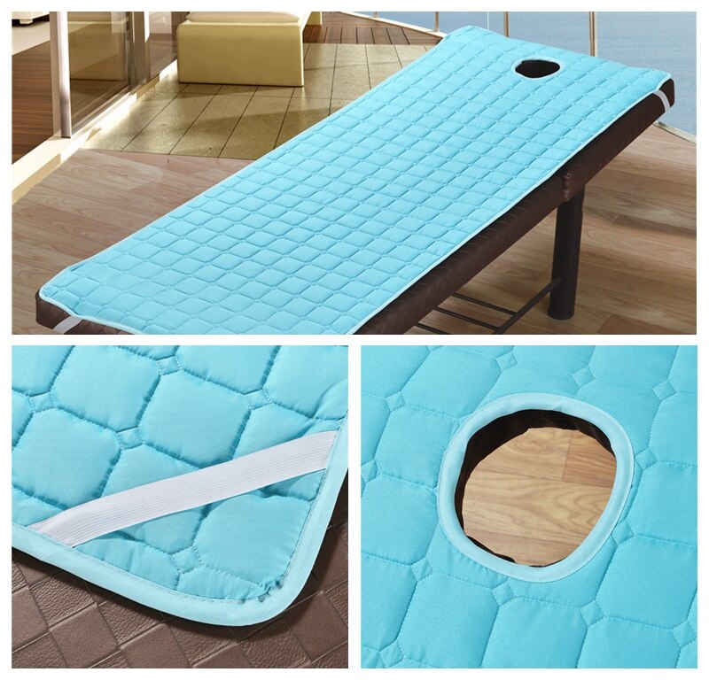 Skin-Friendly Massage SPA Treatment Bed Cover with Hole Solid Color Salon Table Bed Sheet Beds Mattress Multi Sizes Colors