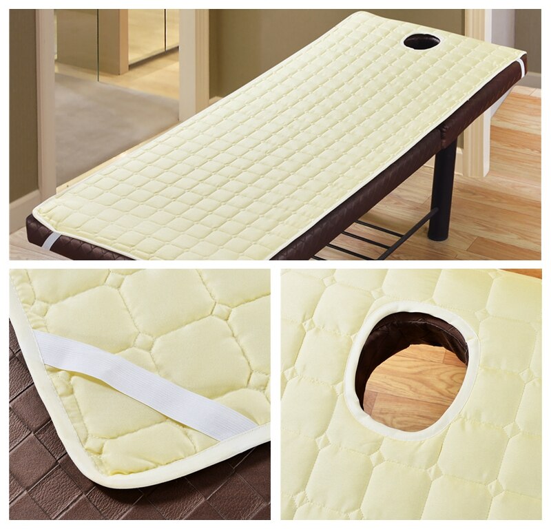 Skin-Friendly Massage SPA Treatment Bed Cover with Hole Solid Color Salon Table Bed Sheet Beds Mattress Multi Sizes Colors