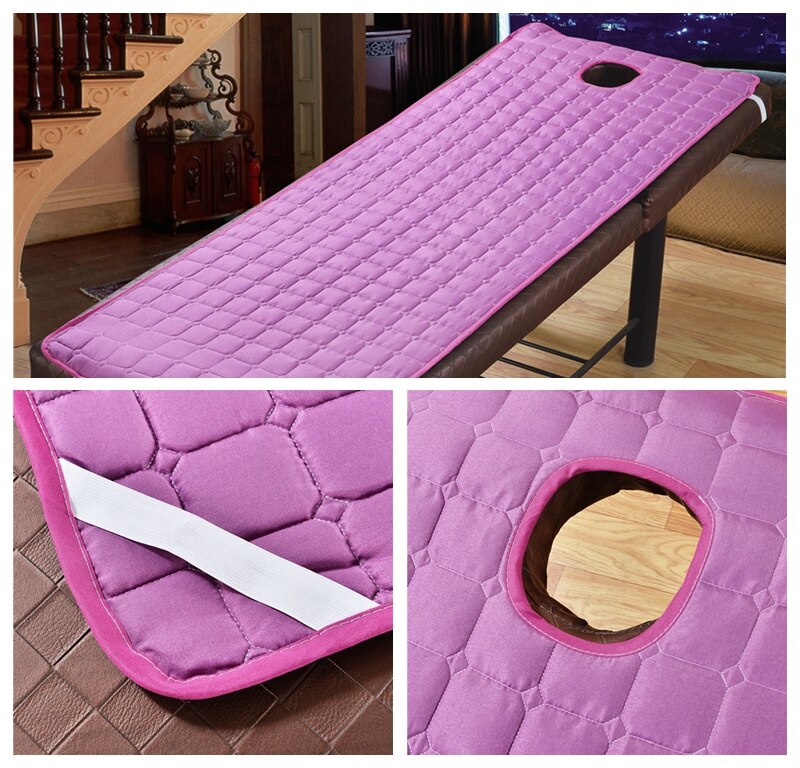 Skin-Friendly Massage SPA Treatment Bed Cover with Hole Solid Color Salon Table Bed Sheet Beds Mattress Multi Sizes Colors
