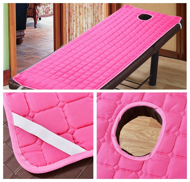 Skin-Friendly Massage SPA Treatment Bed Cover with Hole Solid Color Salon Table Bed Sheet Beds Mattress Multi Sizes Colors