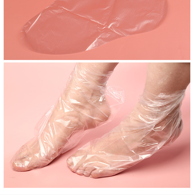100PCS Transprent Disposable Foot Bags Detox SPA Covers Pedicure Prevent Infection Remove Chapped Foot Care Tools Bath Wipe