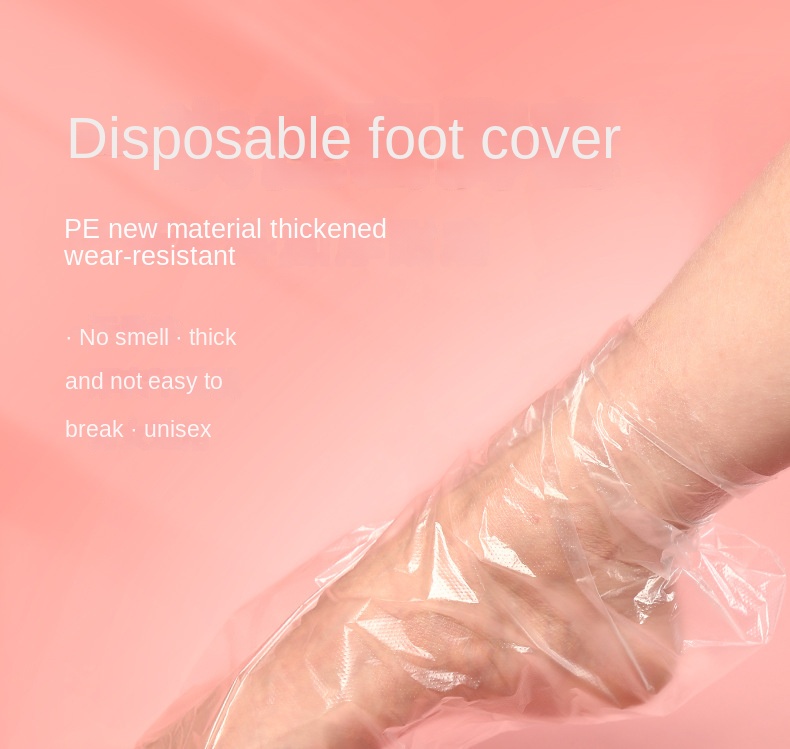 100PCS Transprent Disposable Foot Bags Detox SPA Covers Pedicure Prevent Infection Remove Chapped Foot Care Tools Bath Wipe