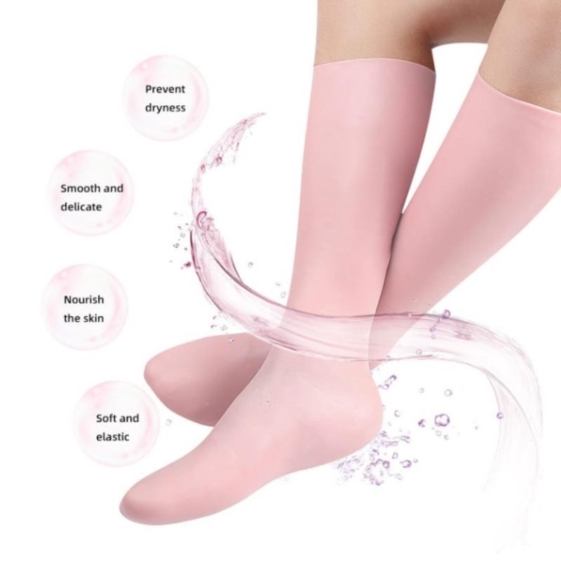 1Pair Feet/Hand Care Long Socks Gloves Moisturizing Silicone Socks Foot Skin Care Hand Protectors Anti Cracking Spa Home Use New