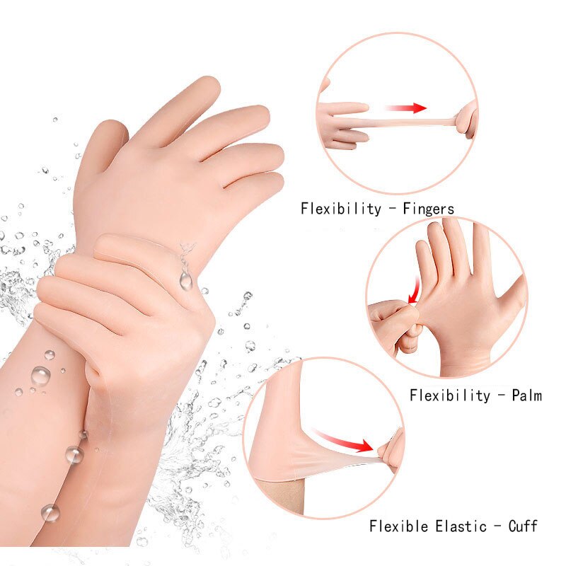 1Pair Feet/Hand Care Long Socks Gloves Moisturizing Silicone Socks Foot Skin Care Hand Protectors Anti Cracking Spa Home Use New 1Pair Feet/Hand Care Long Socks Gloves Moisturizing Silicone Socks Foot Skin Care Hand Protectors Anti Cracking Spa Home Use New