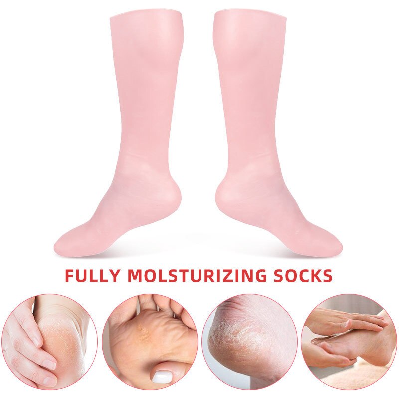 1Pair Feet/Hand Care Long Socks Gloves Moisturizing Silicone Socks Foot Skin Care Hand Protectors Anti Cracking Spa Home Use New 1Pair Feet/Hand Care Long Socks Gloves Moisturizing Silicone Socks Foot Skin Care Hand Protectors Anti Cracking Spa Home Use New