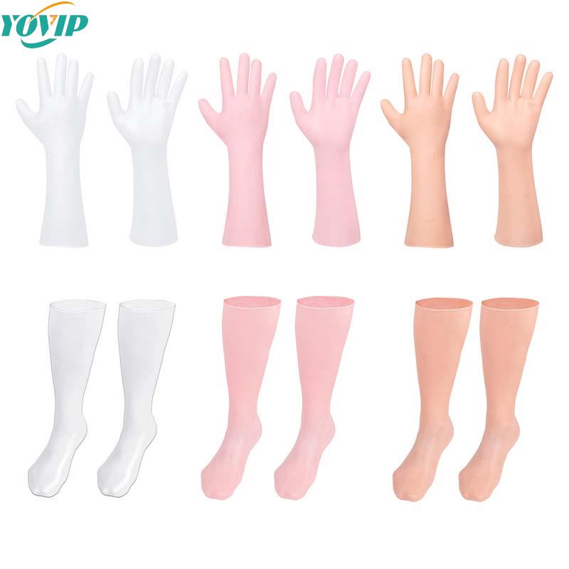 1Pair Feet/Hand Care Long Socks Gloves Moisturizing Silicone Socks Foot Skin Care Hand Protectors Anti Cracking Spa Home Use New 1Pair Feet/Hand Care Long Socks Gloves Moisturizing Silicone Socks Foot Skin Care Hand Protectors Anti Cracking Spa Home Use New