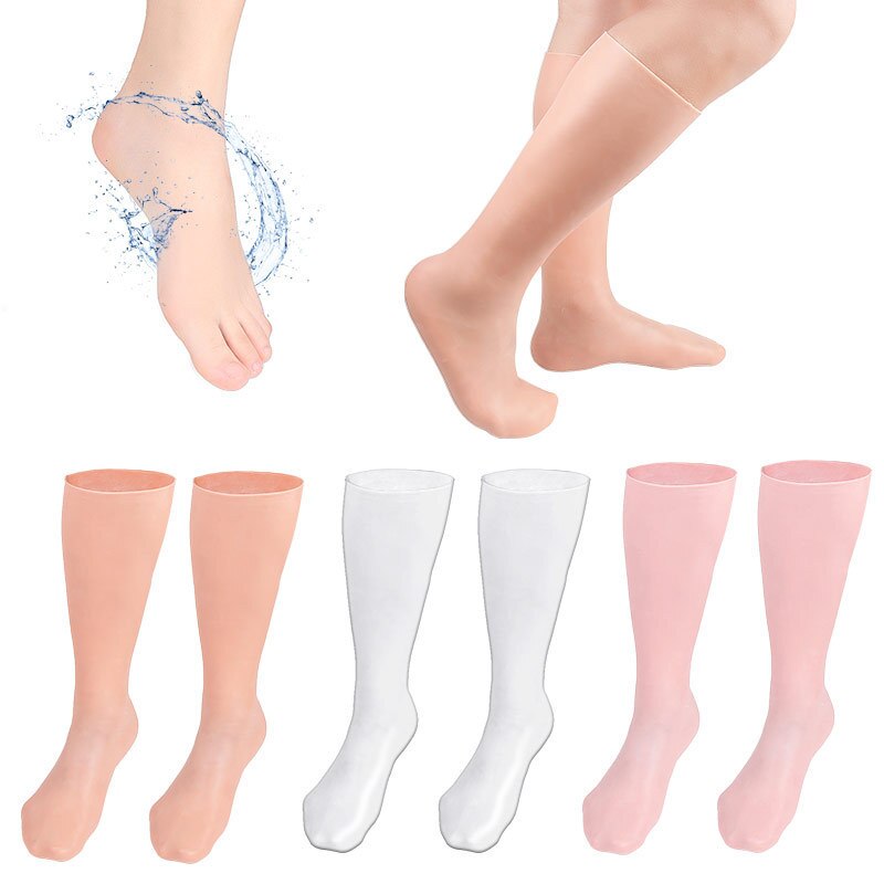 1Pair Feet/Hand Care Long Socks Gloves Moisturizing Silicone Socks Foot Skin Care Hand Protectors Anti Cracking Spa Home Use New 1Pair Feet/Hand Care Long Socks Gloves Moisturizing Silicone Socks Foot Skin Care Hand Protectors Anti Cracking Spa Home Use New
