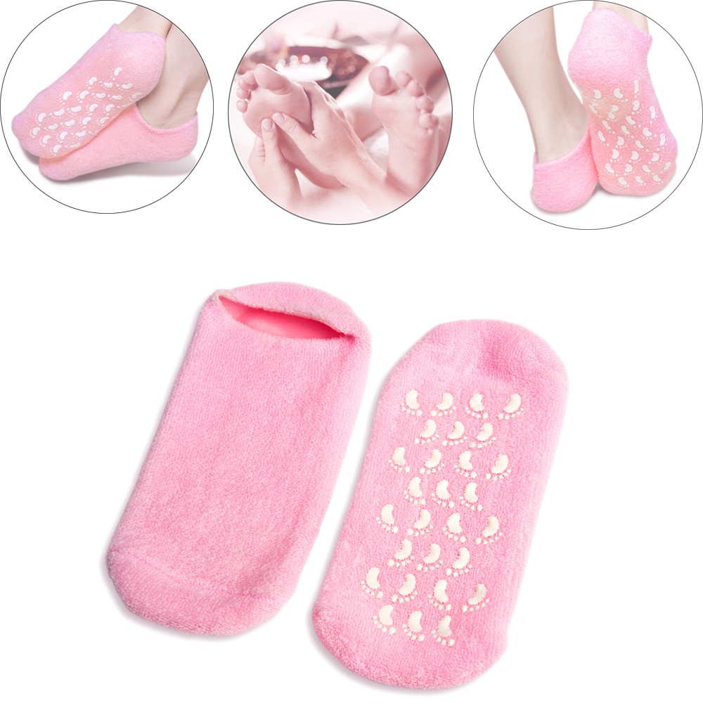 1 pair Reusable SPA Gel Socks Moisturizing Whitening Exfoliating Velvet Smooth Beauty Foot Care Silicone Socks Feet Care 1 pair Reusable SPA Gel Socks Moisturizing Whitening Exfoliating Velvet Smooth Beauty Foot Care Silicone Socks Feet Care