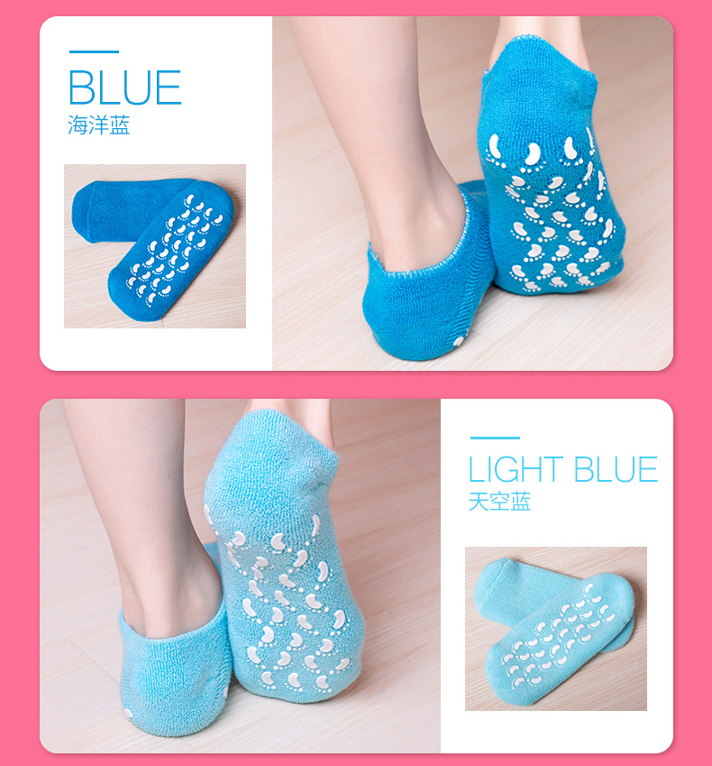 1 pair Reusable SPA Gel Socks Moisturizing Whitening Exfoliating Velvet Smooth Beauty Foot Care Silicone Socks Feet Care 1 pair Reusable SPA Gel Socks Moisturizing Whitening Exfoliating Velvet Smooth Beauty Foot Care Silicone Socks Feet Care