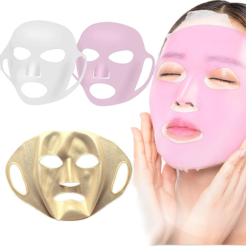 3D Silicone Facial Mask Cover Reusable Ear Hanging Anti-aging Moisturizing Face Shield Double Absorption Anti Evaporation Skin 3D Silicone Facial Mask Cover Reusable Ear Hanging Anti-aging Moisturizing Face Shield Double Absorption Anti Evaporation Skin