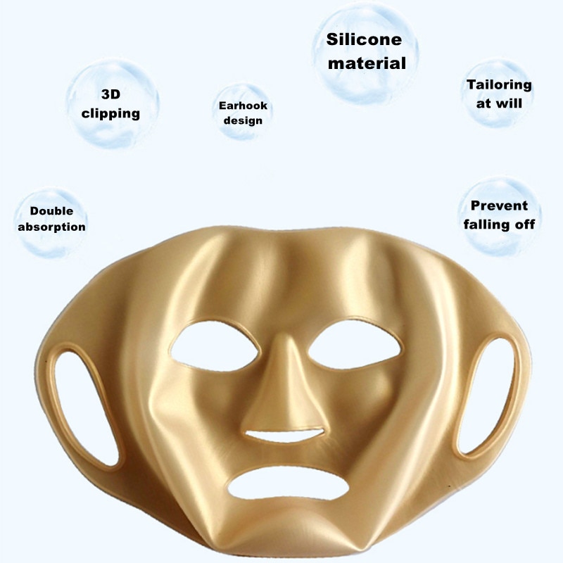 3D Silicone Facial Mask Cover Reusable Ear Hanging Anti-aging Moisturizing Face Shield Double Absorption Anti Evaporation Skin 3D Silicone Facial Mask Cover Reusable Ear Hanging Anti-aging Moisturizing Face Shield Double Absorption Anti Evaporation Skin