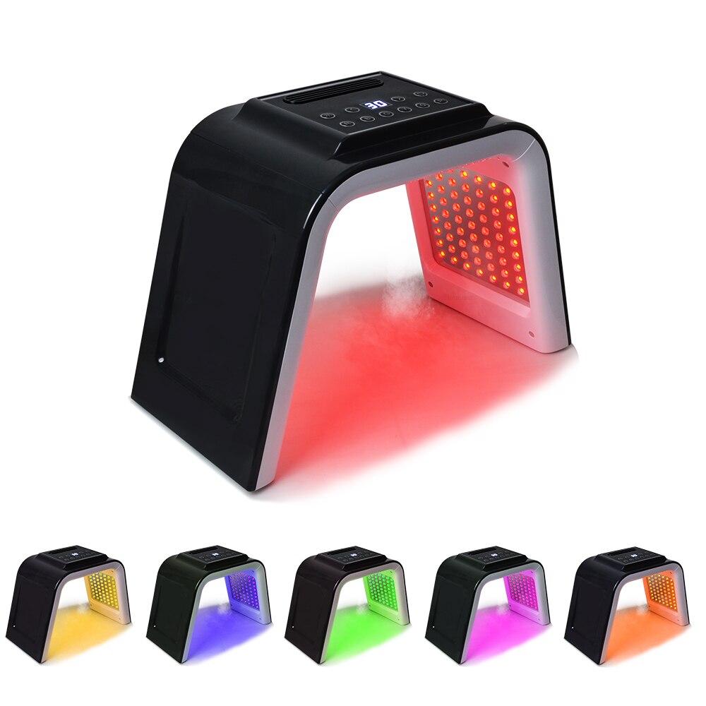 6 Color LED Phototherapy Mask PDT Spectrometer New Facial Treatment Lamp Skin Moisturizing Spray Acne Removal Red Blue Beauty