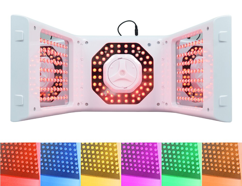 6 Color LED Phototherapy Mask PDT Spectrometer New Facial Treatment Lamp Skin Moisturizing Spray Acne Removal Red Blue Beauty