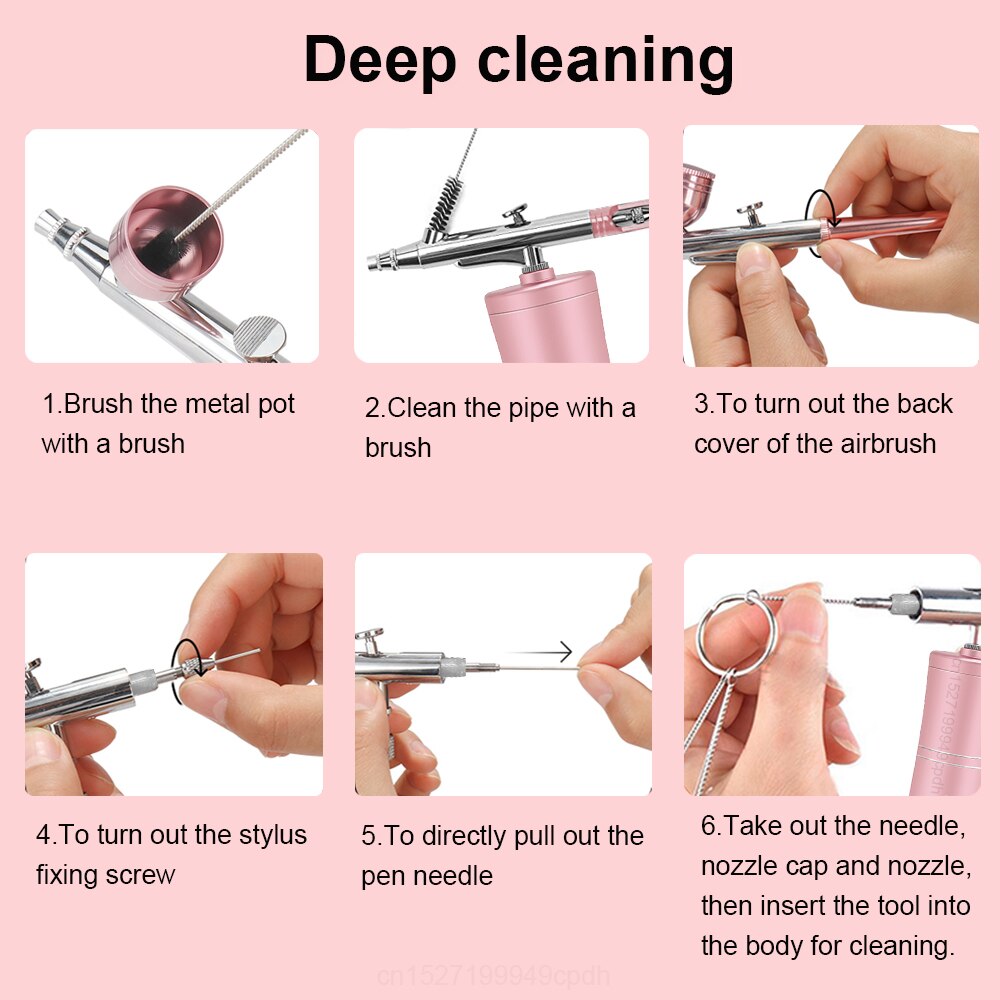 K5 Airbrush Spray Gun for Nails Air Brush With Cups Cleaning Kit Replacement Tool for Nail Art Manicure Painting Cake Crafts K5 Airbrush Spray Gun for Nails Air Brush With Cups Cleaning Kit Replacement Tool for Nail Art Manicure Painting Cake Crafts