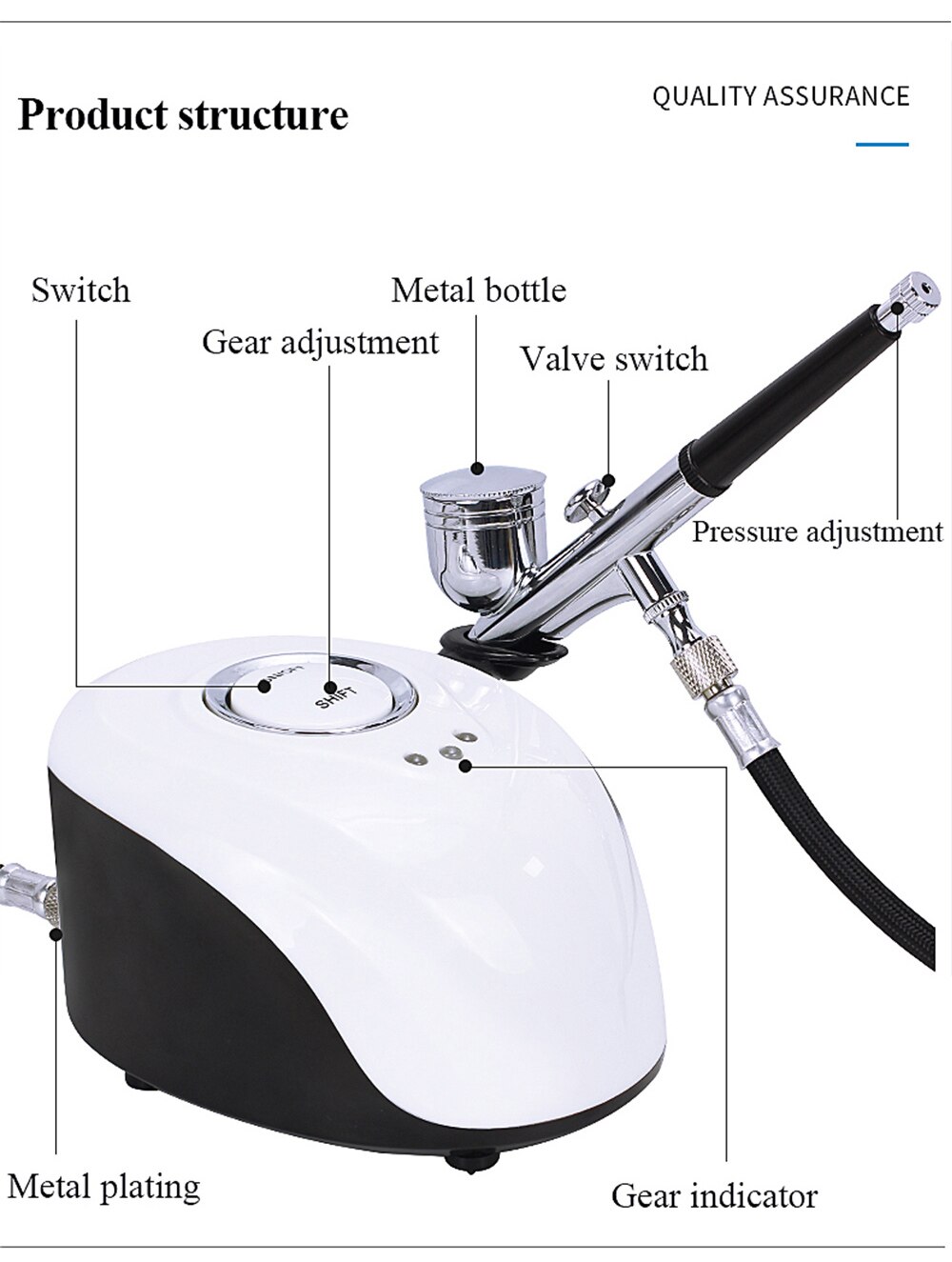 Water Oxygen Air brush Injector Machine Face Steame Compressor Facial Airbrush Makeup Tattoo Cake Spray Gun For Nail Art Desgin Water Oxygen Air brush Injector Machine Face Steame Compressor Facial Airbrush Makeup Tattoo Cake Spray Gun For Nail Art Desgin