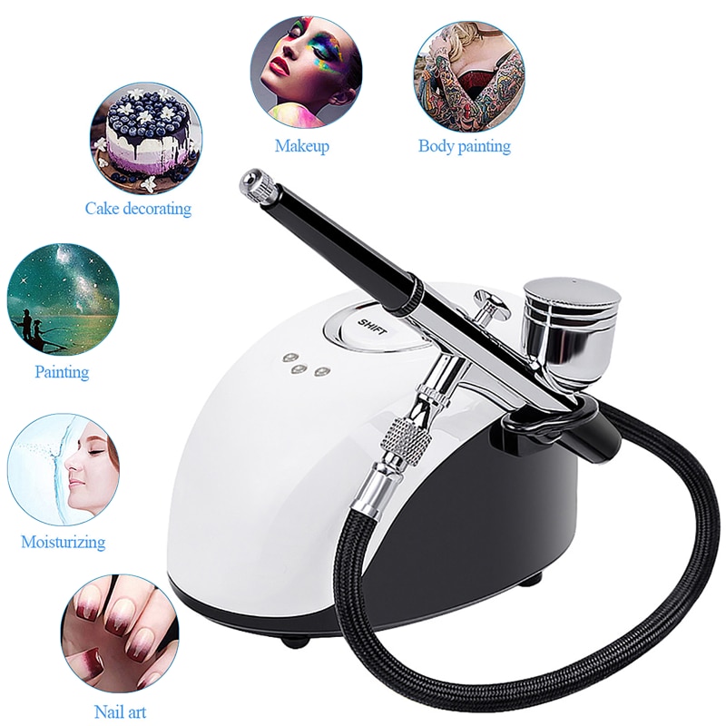 Water Oxygen Air brush Injector Machine Face Steame Compressor Facial Airbrush Makeup Tattoo Cake Spray Gun For Nail Art Desgin Water Oxygen Air brush Injector Machine Face Steame Compressor Facial Airbrush Makeup Tattoo Cake Spray Gun For Nail Art Desgin