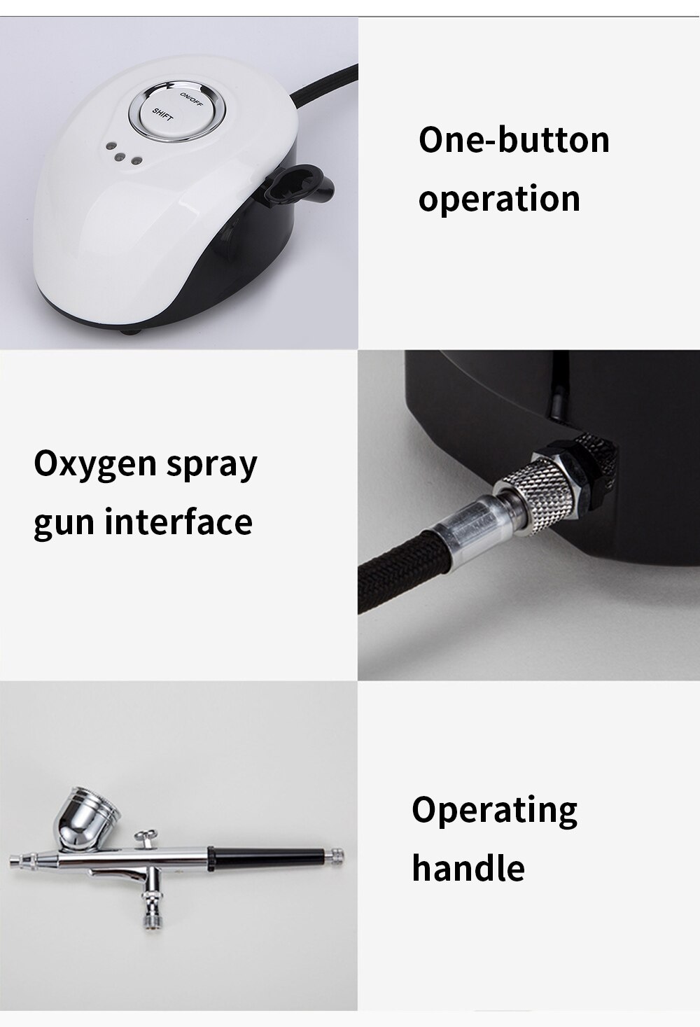 Water Oxygen Air brush Injector Machine Face Steame Compressor Facial Airbrush Makeup Tattoo Cake Spray Gun For Nail Art Desgin Water Oxygen Air brush Injector Machine Face Steame Compressor Facial Airbrush Makeup Tattoo Cake Spray Gun For Nail Art Desgin
