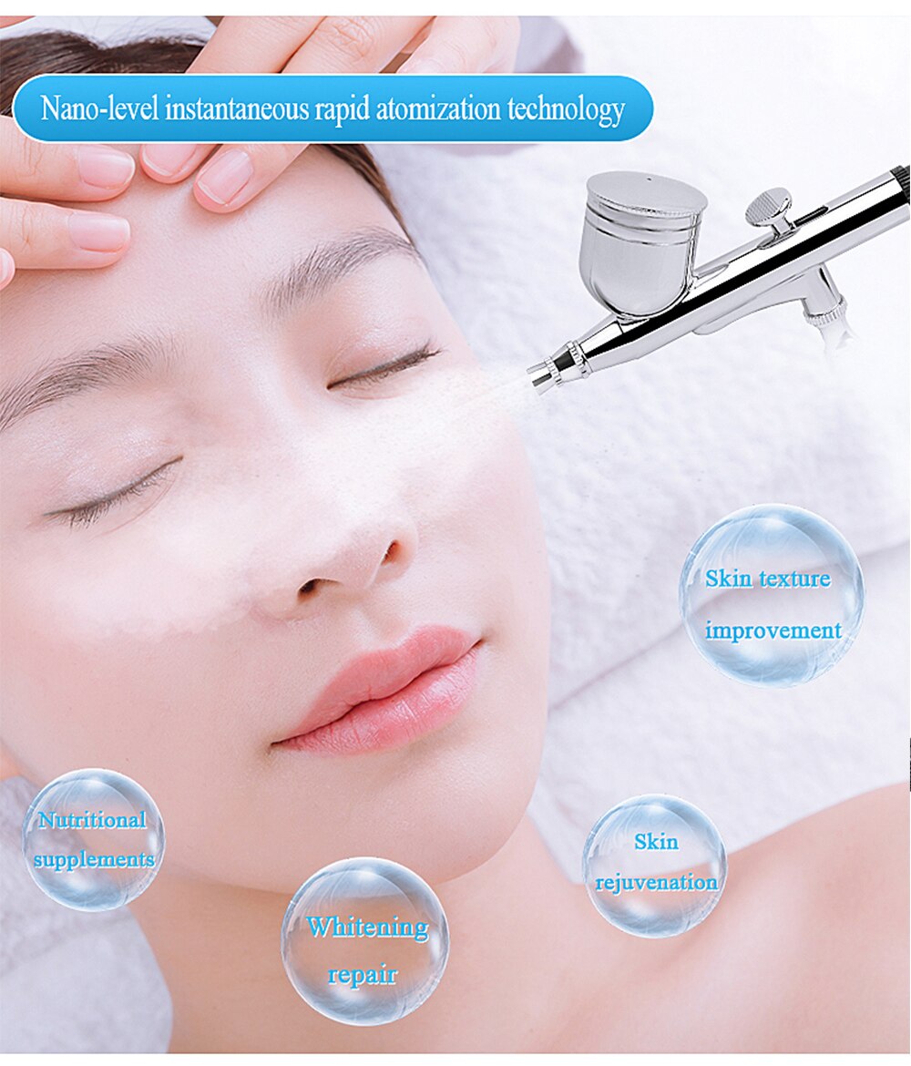 Water Oxygen Air brush Injector Machine Face Steame Compressor Facial Airbrush Makeup Tattoo Cake Spray Gun For Nail Art Desgin Water Oxygen Air brush Injector Machine Face Steame Compressor Facial Airbrush Makeup Tattoo Cake Spray Gun For Nail Art Desgin