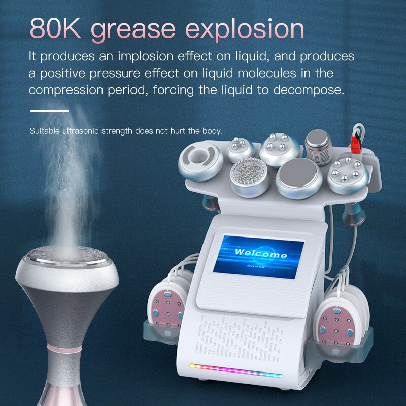 80K 9 in 1 Lipo Cavitation Ultrasonic Vacuum Slimming Radio Frequency Explosive RF+EMS Beauty Machine Face Skin Lifting Device 80K 9 in 1 Lipo Cavitation Ultrasonic Vacuum Slimming Radio Frequency Explosive RF+EMS Beauty Machine Face Skin Lifting Device