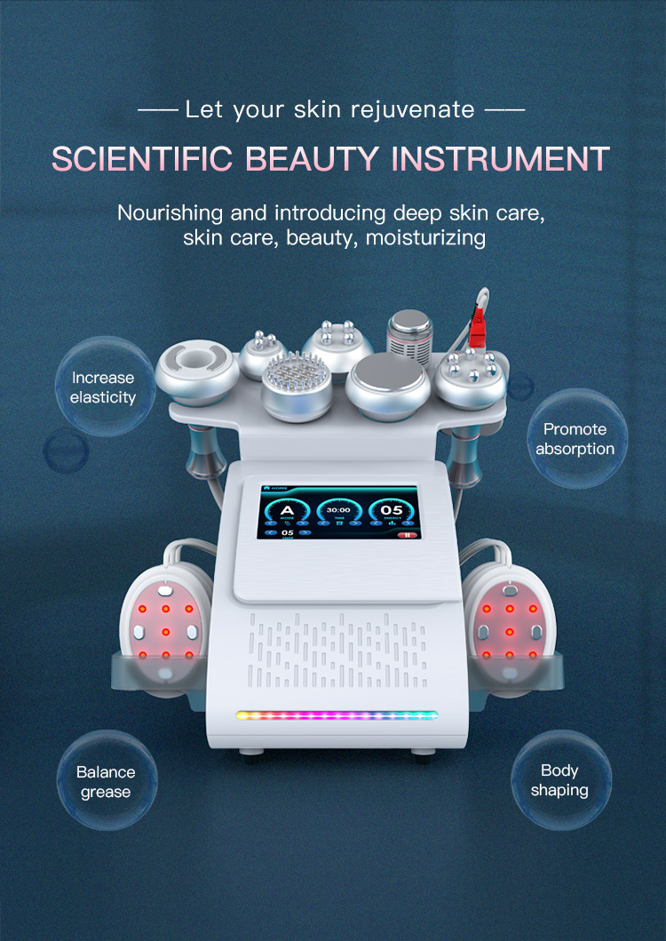 80K 9 in 1 Lipo Cavitation Ultrasonic Vacuum Slimming Radio Frequency Explosive RF+EMS Beauty Machine Face Skin Lifting Device