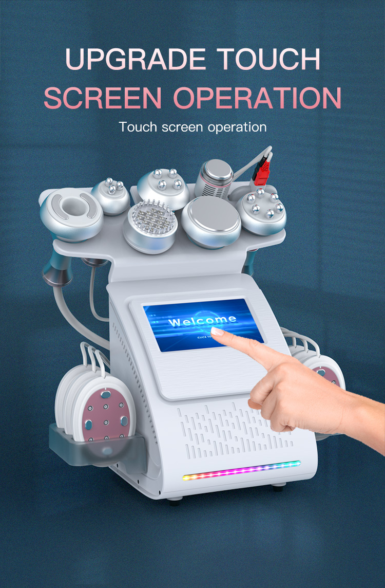 80K 9 in 1 Lipo Cavitation Ultrasonic Vacuum Slimming Radio Frequency Explosive RF+EMS Beauty Machine Face Skin Lifting Device