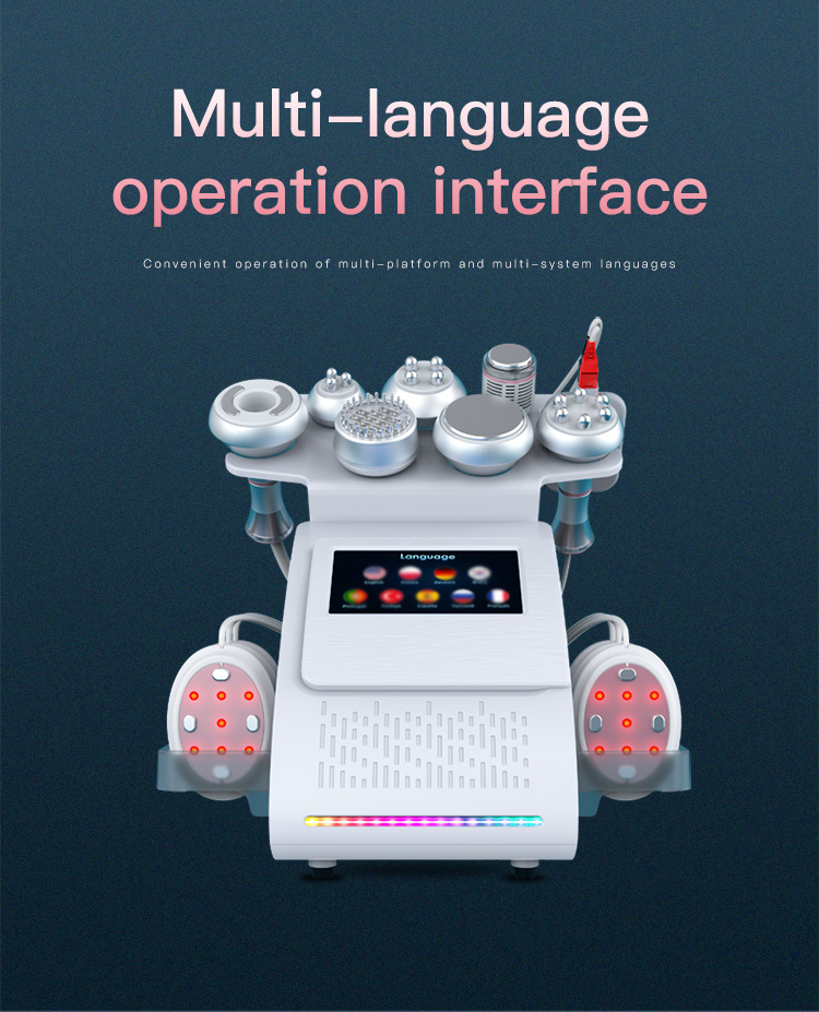 80K 9 in 1 Lipo Cavitation Ultrasonic Vacuum Slimming Radio Frequency Explosive RF+EMS Beauty Machine Face Skin Lifting Device