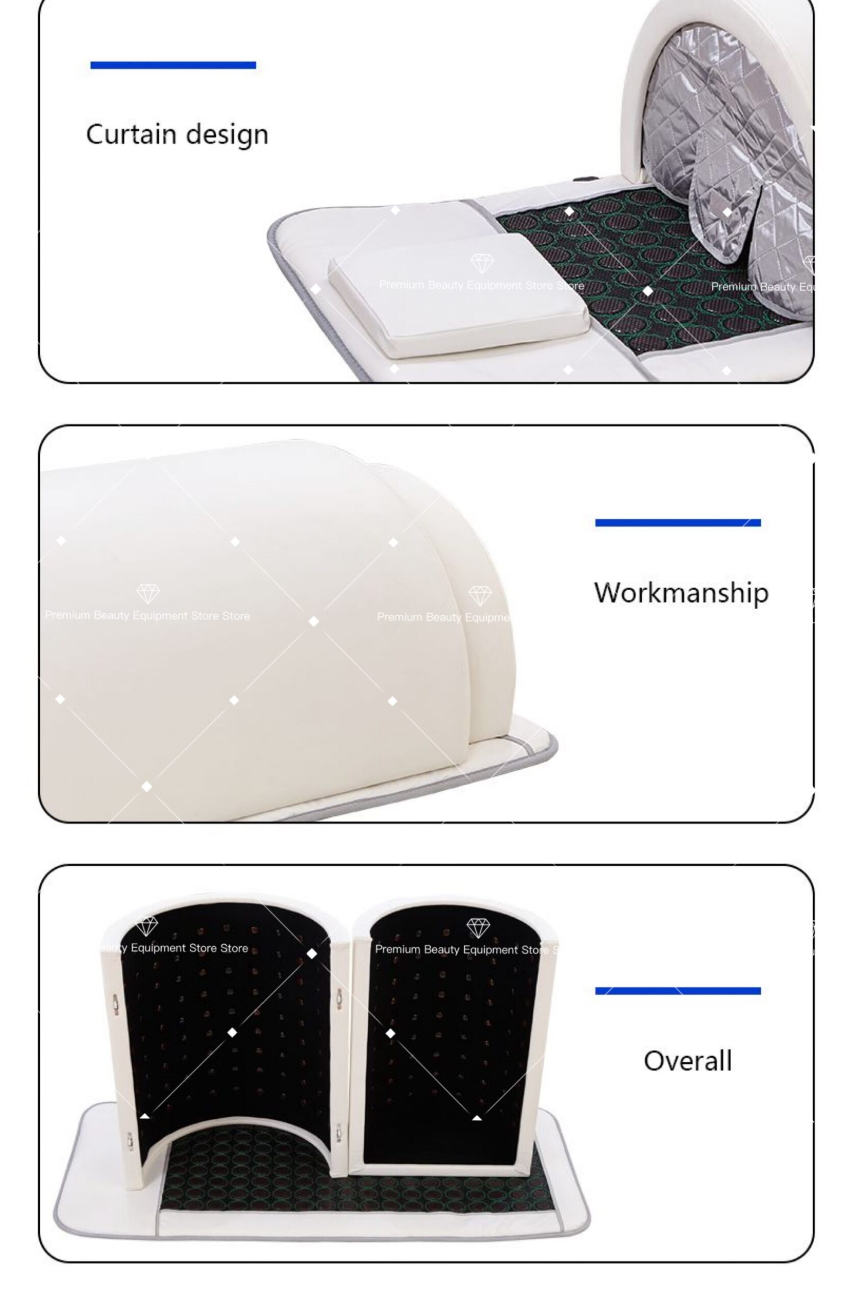 2023 Newest far infrared body slimming sauna bed tourmaline therapy heated detox sauna bed