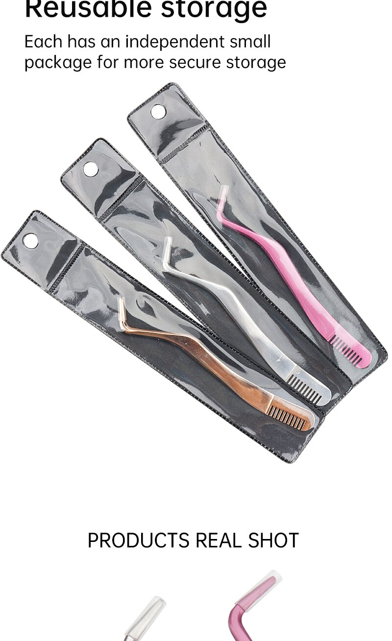 1 Pc Eyelash Comb Tweezers Stainless Steel Anti-Static Non-Magnetic Professional Pincet Lashes Extension Tweezers Makeup Tools 1 Pc Eyelash Comb Tweezers Stainless Steel Anti-Static Non-Magnetic Professional Pincet Lashes Extension Tweezers Makeup Tools