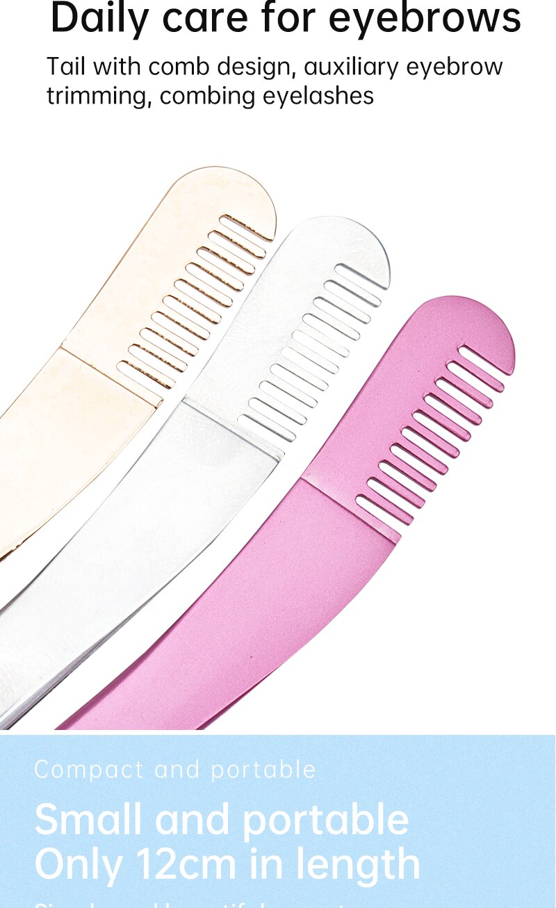 1 Pc Eyelash Comb Tweezers Stainless Steel Anti-Static Non-Magnetic Professional Pincet Lashes Extension Tweezers Makeup Tools 1 Pc Eyelash Comb Tweezers Stainless Steel Anti-Static Non-Magnetic Professional Pincet Lashes Extension Tweezers Makeup Tools