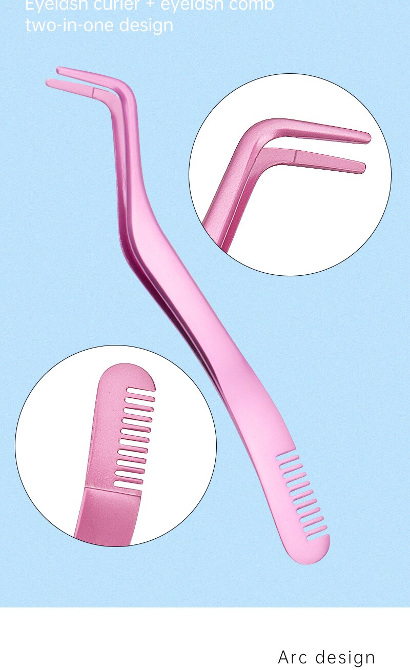 1 Pc Eyelash Comb Tweezers Stainless Steel Anti-Static Non-Magnetic Professional Pincet Lashes Extension Tweezers Makeup Tools 1 Pc Eyelash Comb Tweezers Stainless Steel Anti-Static Non-Magnetic Professional Pincet Lashes Extension Tweezers Makeup Tools