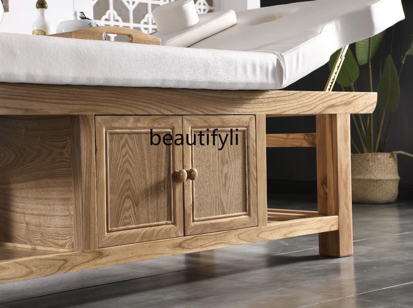 Solid Wood Facial Bed Massage Couch Thai Spa Bed Beauty Salon Massage Bed Solid Wood Facial Bed Massage Couch Thai Spa Bed Beauty Salon Massage Bed