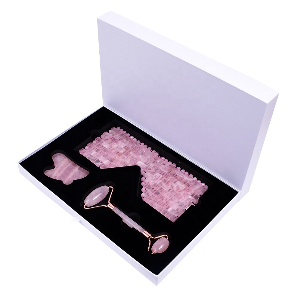 Natural Rose Quartz Jade Eye Mask Gouache Scraper Face Massage Roller Crystal Stone Cold Therapy Sleep Eye Cover Massage Tool Natural Rose Quartz Jade Eye Mask Gouache Scraper Face Massage Roller Crystal Stone Cold Therapy Sleep Eye Cover Massage Tool