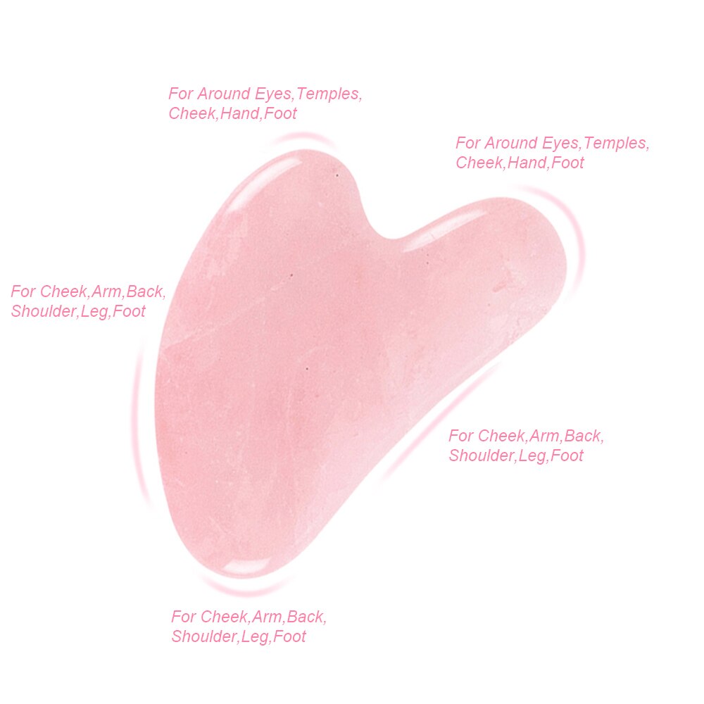 Natural Rose Quartz Jade Eye Mask Gouache Scraper Face Massage Roller Crystal Stone Cold Therapy Sleep Eye Cover Massage Tool