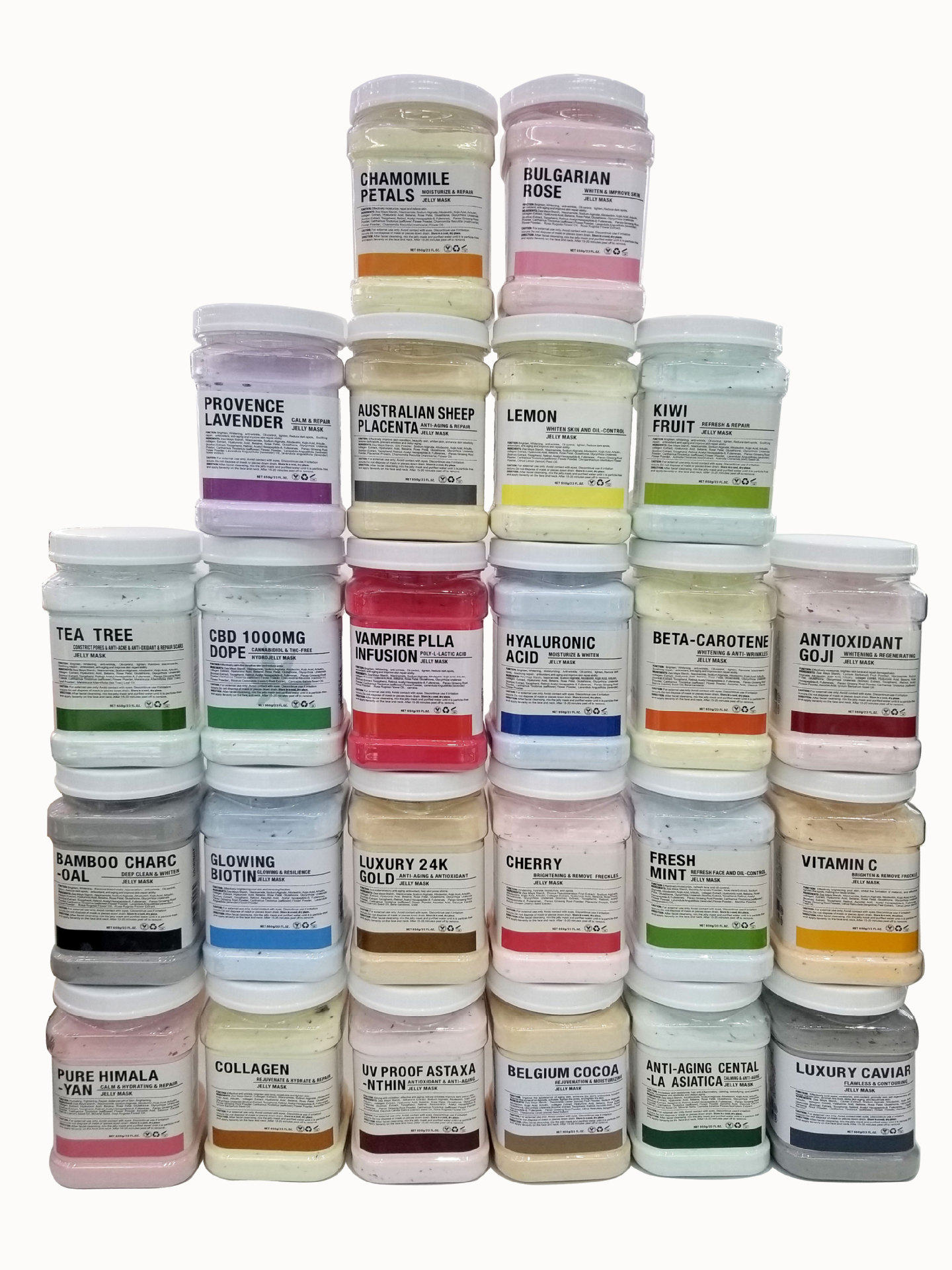 650g Vampire Soft SPA Hydro Jelly Mask Powder Anti-aging Brighten Peel Off DIY Facial Mask Crystal Flower Petal Rose Mask Powder