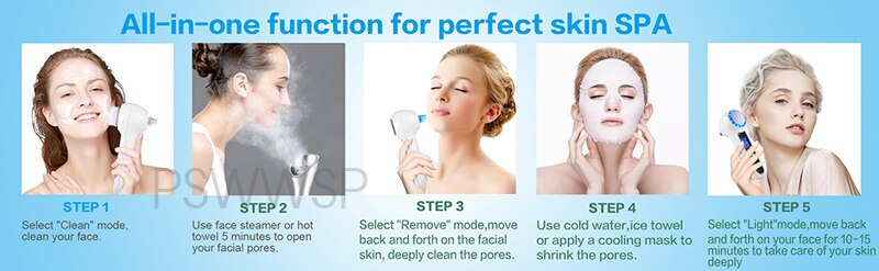 Newest Electric Facial Cleansing Brush Blackhead Remover Pore Vacuum Cleaner Deep Cleaning Face Care Black Head Removal Machine