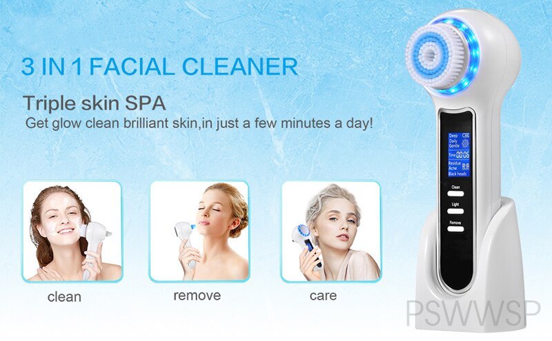 Newest Electric Facial Cleansing Brush Blackhead Remover Pore Vacuum Cleaner Deep Cleaning Face Care Black Head Removal Machine