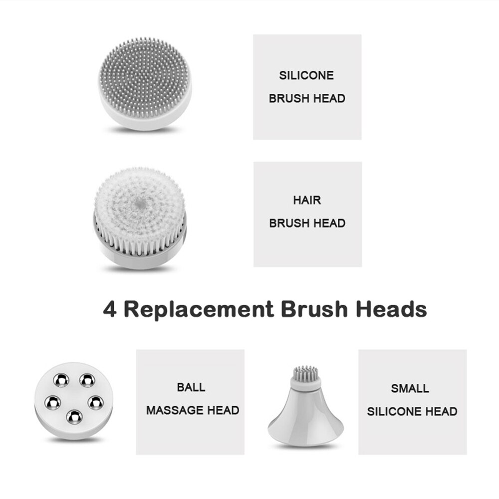 4 In 1 Electric Women 100% Safe Wash Facial Cleansing Brush IPX6 USB Female Electric Face Cleaning Apparatus Nu Face Skin Care